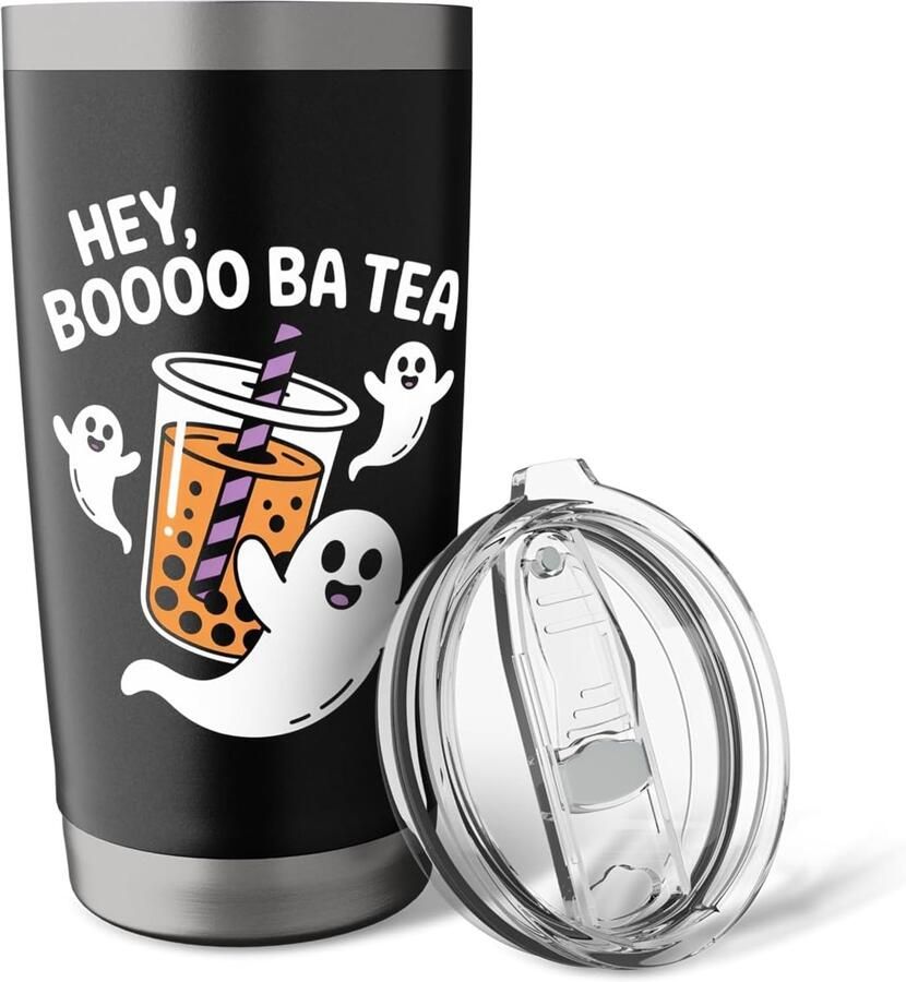 Bubbeltjes thee met melksmaak Halloween Thermobeker