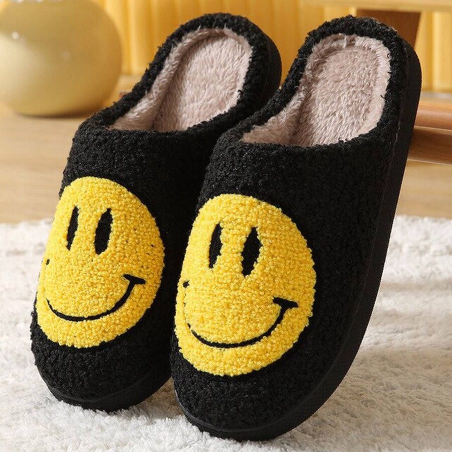 Budino Smiley Pantoffels Smiley Sloffen Pantoffels Sloffen en Zwart