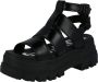 Buffalo Aspha GLD Sandaal zwart Polyurethaan Dames Basics Casual wear Street wear - Thumbnail 1