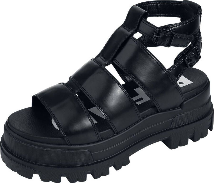 Buffalo Aspha GLD Sandaal zwart Polyurethaan Dames Basics Casual wear Street wear