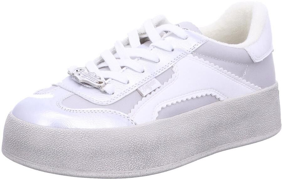 BUFFALO Sneakers laag 'CAJO' zilvergrijs wit