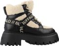 BUFFALO Veterlaarsjes 'ASPEN' beige zwart - Zwart