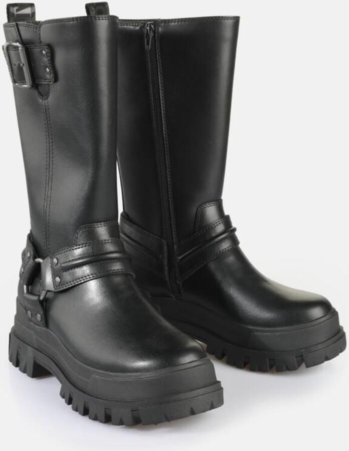 Buffalo ASPHA BIKER BOOT HI Dames Bikerlaars zwart