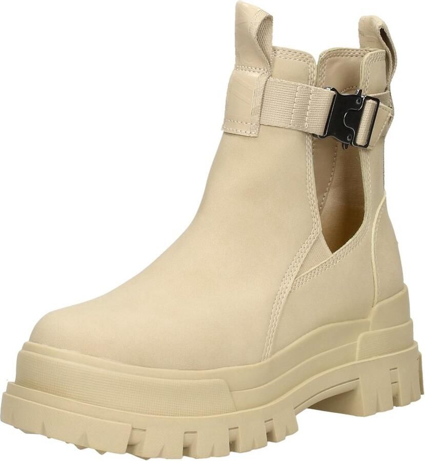 Buffalo Aspha COA Vegan Enkellaarsjes Plat beige
