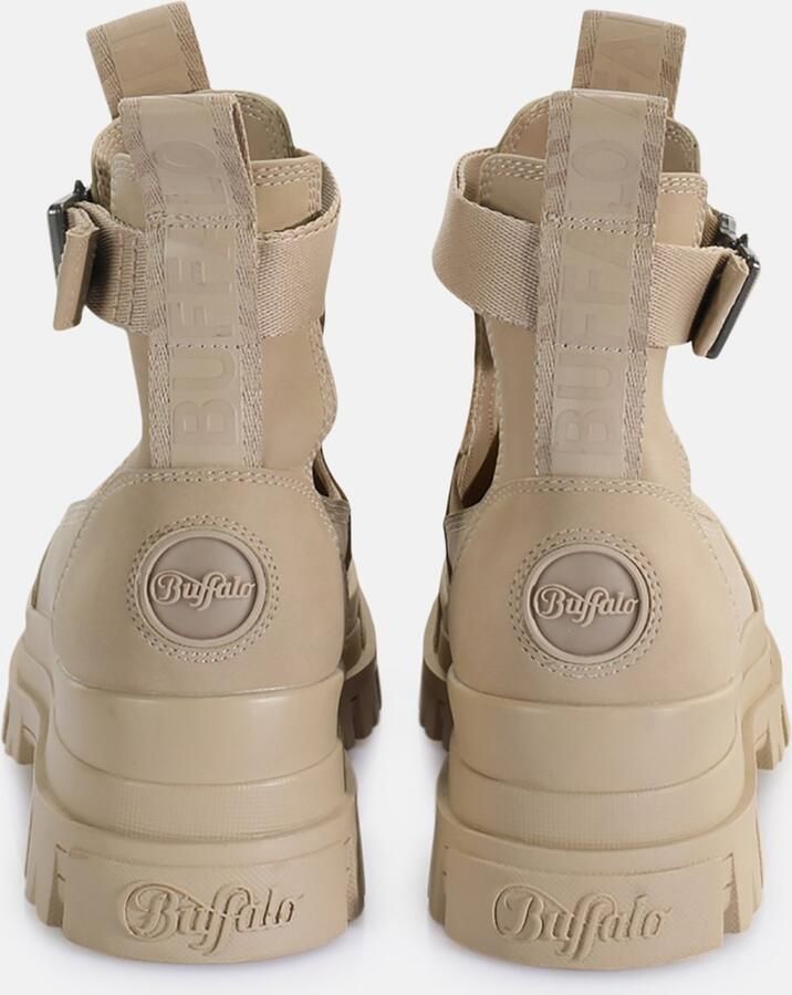 Buffalo Aspha COA Vegan Enkellaarsjes Plat beige - Foto 8