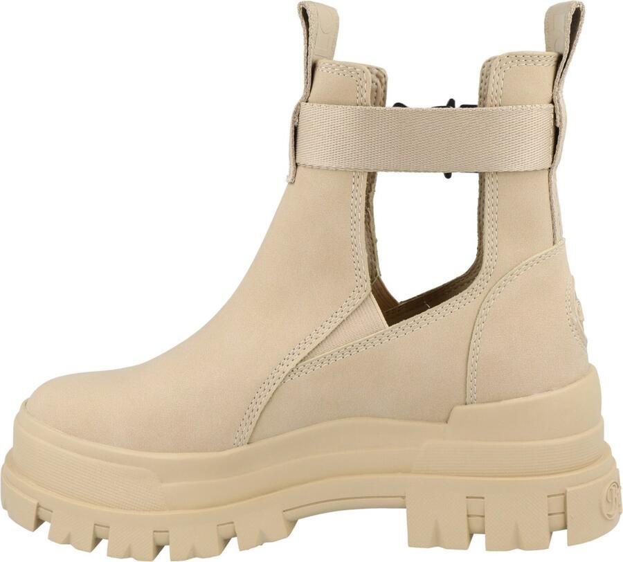 Buffalo Aspha COA Vegan Enkellaarsjes Plat beige - Foto 4