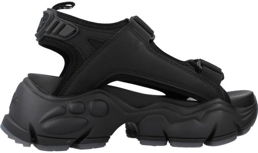 Buffalo Dames plateausandalen Binary Track Zwart Dames