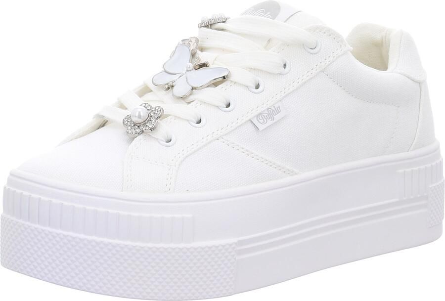 Buffalo Plateausneakers PAIRED ICE veterschoen vrijetijdssneaker lage schoen met sieraandeel