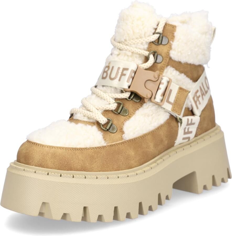 Buffalo Plateaulaarsjes Aspen Com Mid Warm Winterboots veterboots enkellaarsje met knuffelige warme voering