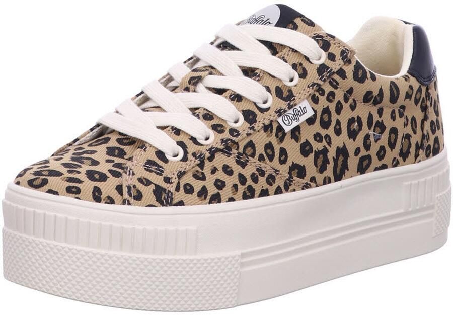 BUFFALO Sneakers laag 'PAIRED' brokaat cappuccino zwart