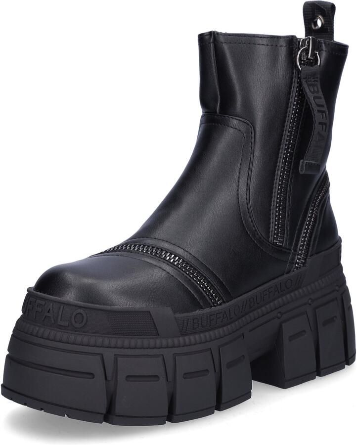 Buffalo dameslaars Gospher Bootie Zip zwart