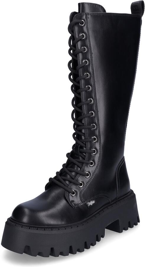Buffalo dameslaarzen Aspen Lace Up Hi zwart