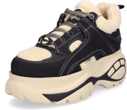 Buffalo damessneaker 1339-14 Rev Warm beige zwart