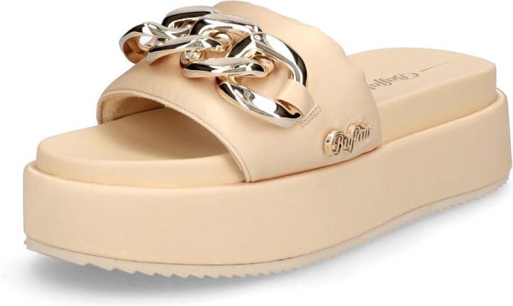 Buffalo dames muiltje Noa Slide Chain 2.0 goud