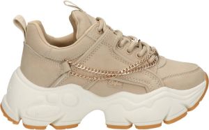 Buffalo Binary Chain Vegan Sneakers Hoog beige