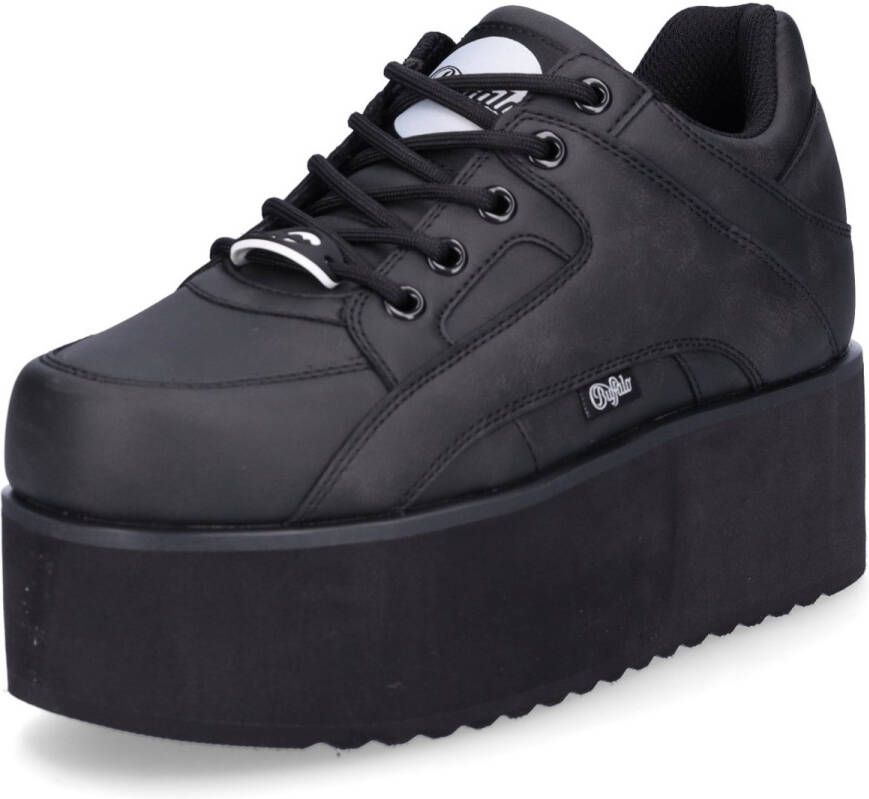 Buffalo Vegan Nubuck Damessneakers Black Dames