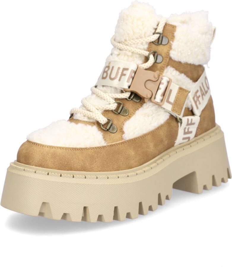 Buffalo dames veterlaars Aspen Com Mid beige bruin