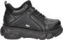 Buffalo Plateausneakers Corin veterschoen vrijetijdsschoen ugly sneaker met typische plateausool - Thumbnail 1