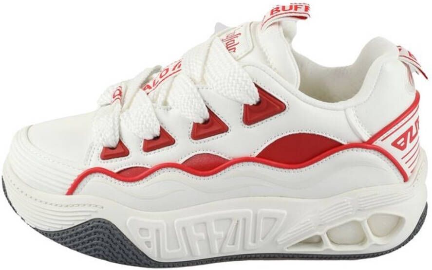 Buffalo HERO SKATE WHITE Sneakers wit-rood Leer Dames Street wear