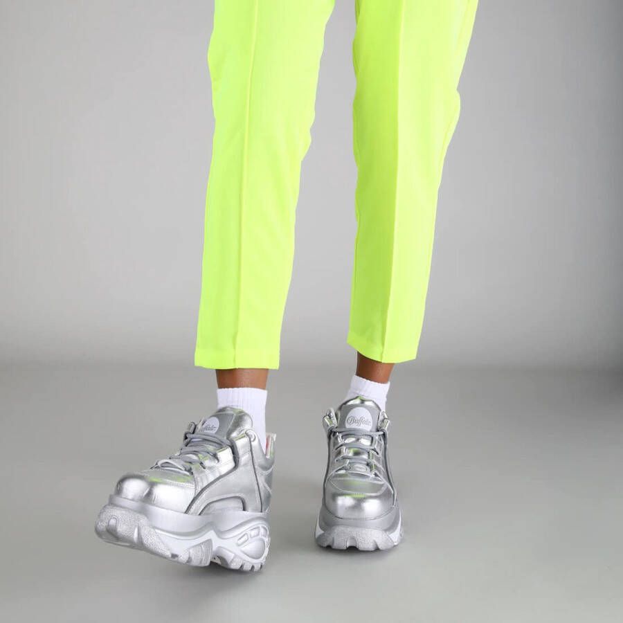 Buffalo Metallic Zilveren Sneakers London Classic Low