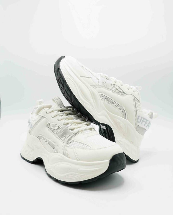 BUFFALO Sneakers laag 'Para' zilver wit