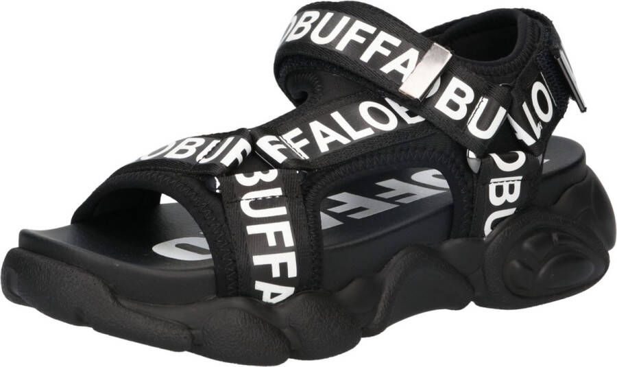 Buffalo Sandalo cld tec zeppa tessuto Ds22Bf02 Bn16020681 Zwart Dames