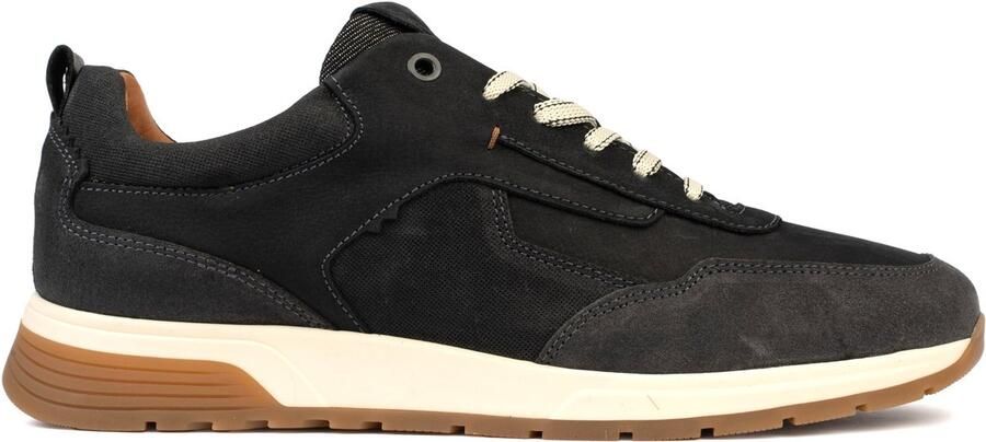 Bufflox berlin sneakers heren zwart nubuck