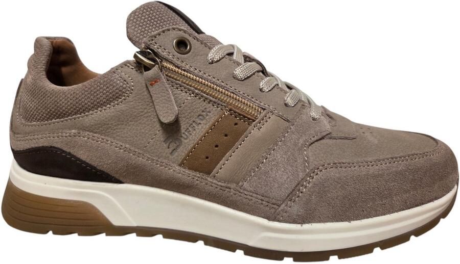 Bufflox Berlin Taupe Sneakers Taupe Leer Heren Taupe