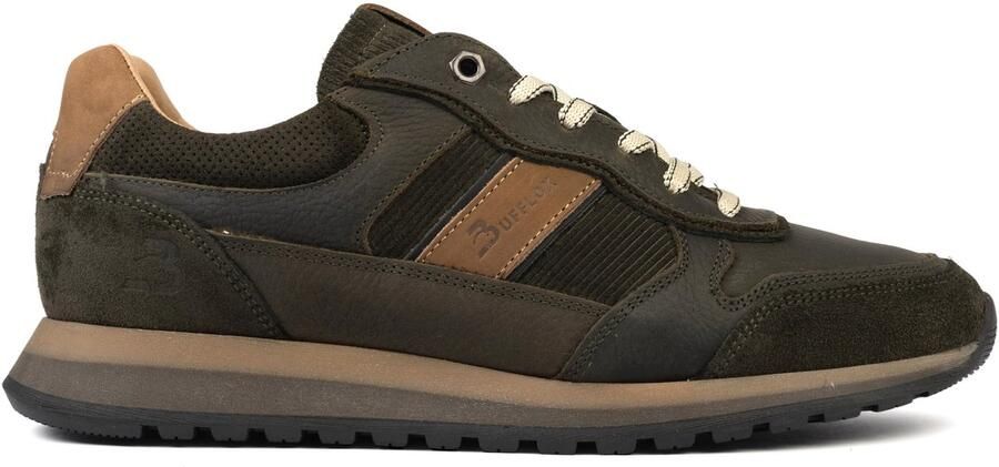 Bufflox Madrid sneaker Groen leer