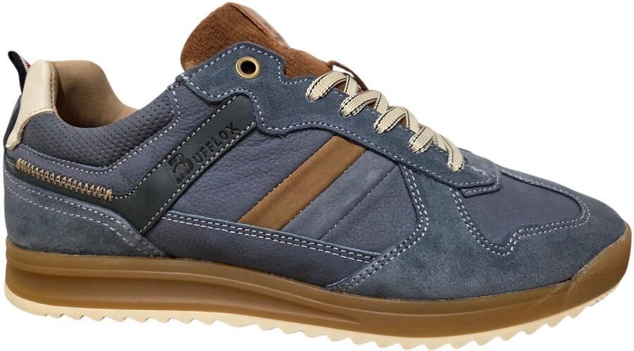 Bufflox Naples Sneakers Blauw Nubuck en Suede Heren Blauw