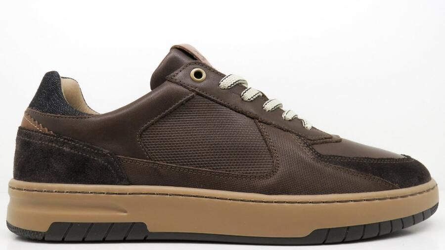 Bufflox paris sneakers heren bruin leer