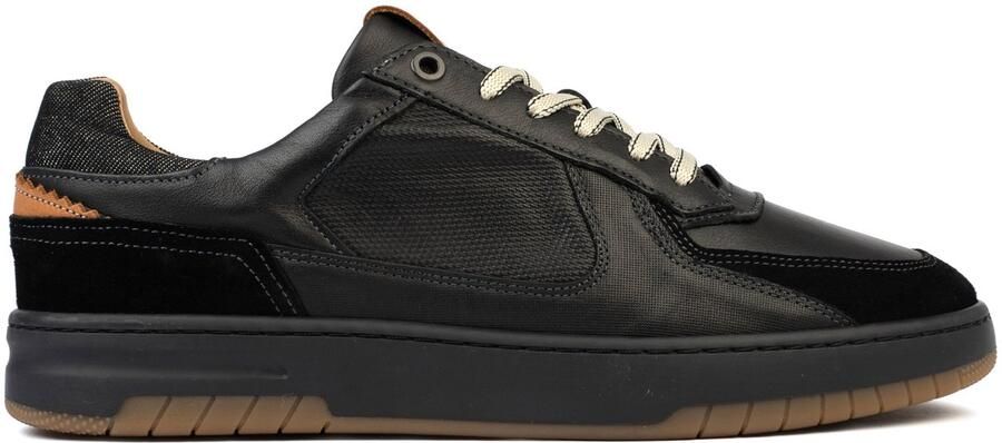 Bufflox paris sneakers heren zwart leer