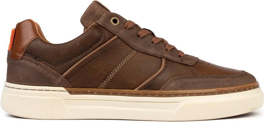 Bufflox rome sneakers heren bruin leer