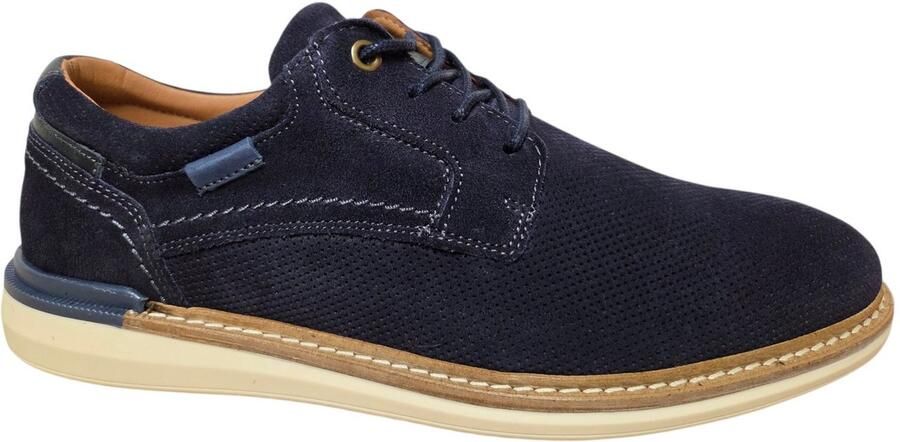 Bufflox Viena Blue Veterschoenen Blauw Suede Heren Blauw