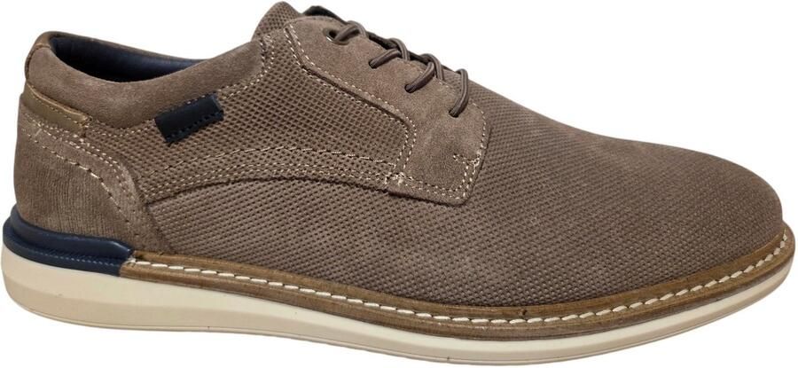 Bufflox Viena Veterschoenen Taupe Suede Heren Taupe