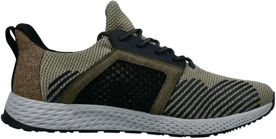 Bugatti Sneakers laag grijs kaki olijfgroen zwart