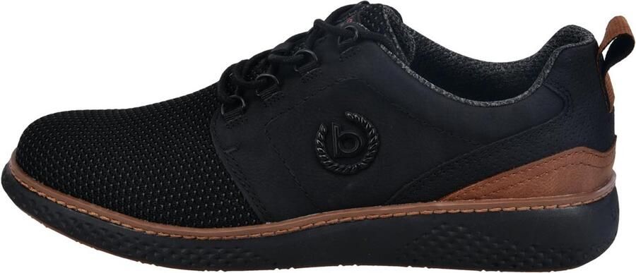 Bugatti Veterschoenen vrijetijdsschoen lage schoen veterschoen met contrasterende afwerking op de hiel