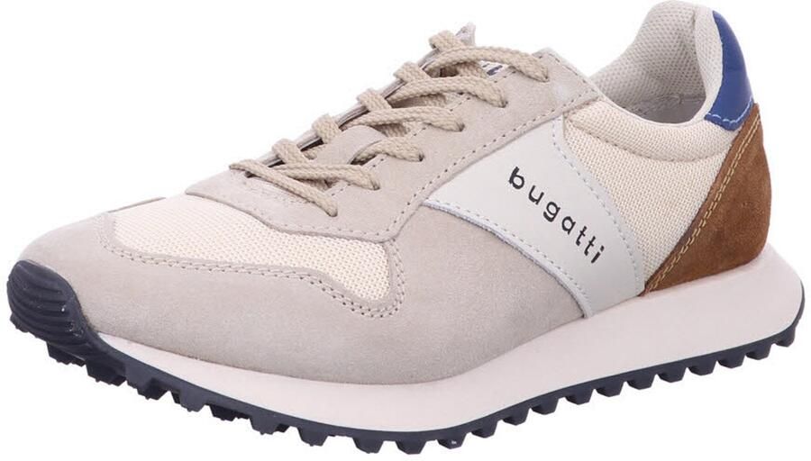 Bugatti Sneakers laag beige lichtbeige blauw bruin