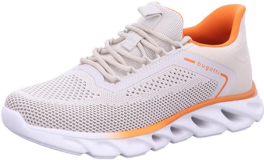 Bugatti Sneakers laag stone grey lichtgrijs zwart wit