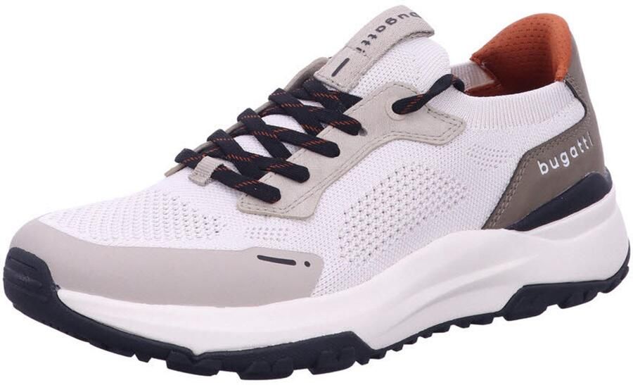 Bugatti Sneakers laag stone grey lichtgrijs zwart wit