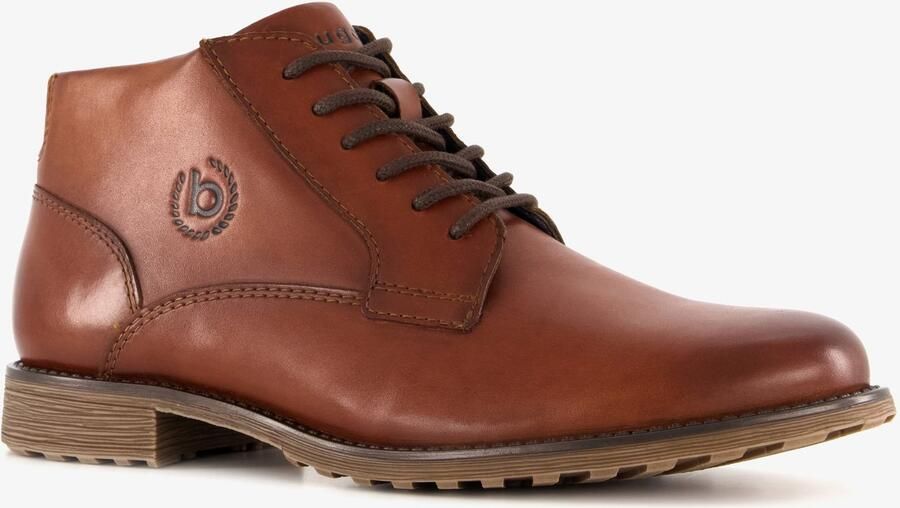 Bugatti leren heren veterschoenen cognac
