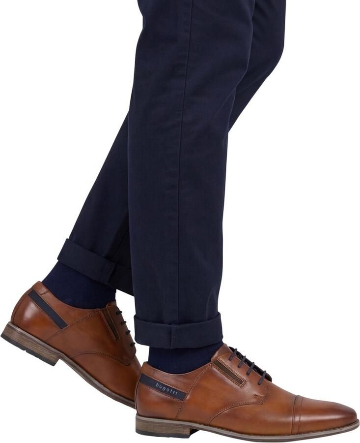 Bugatti Veterschoenen blokhak avondschoen feestelijke schoen met stretch-inzetten