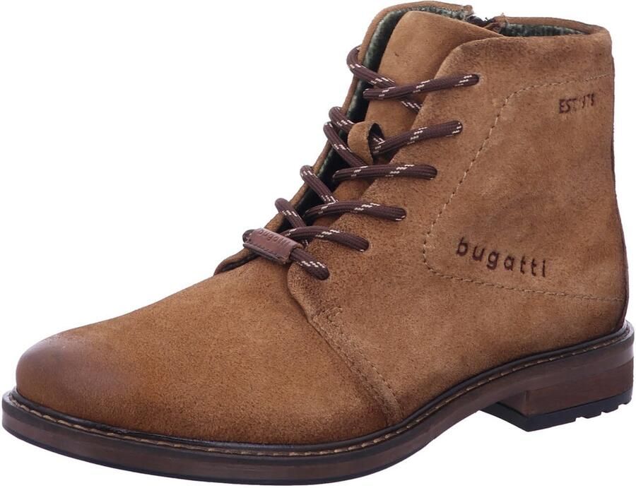 Bugatti Stijlvolle Suède Veterschoen Brown Heren
