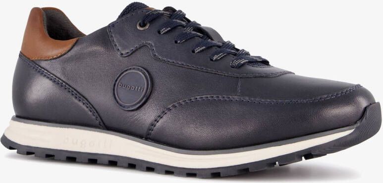 Bugatti Cirino leren heren sneakers donkerblauw Extra comfort Memory Foam