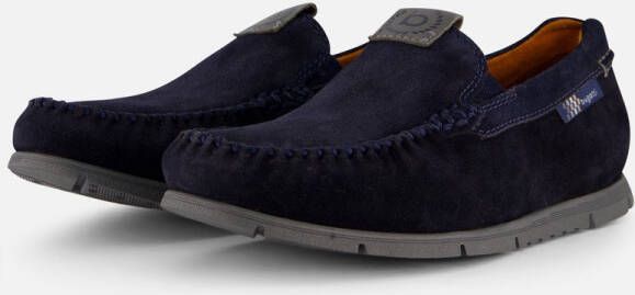 Bugatti Clipperton Instappers blauw Suede