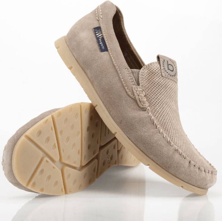 Bugatti Clipperton heren mocassins Taupe