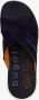 Bugatti leren slippers met leren voetbed blauw - Thumbnail 6
