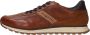 Bugatti leren heren sneakers bruin cognac Uitneembare zool - Thumbnail 1