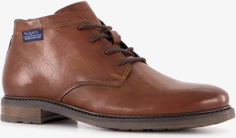 Bugatti leren heren veterschoenen cognac