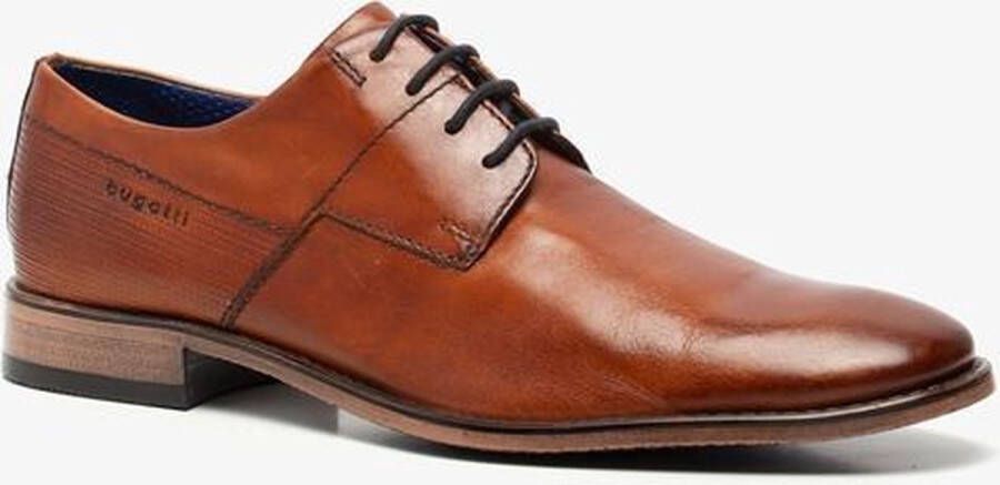 Bugatti leren heren veterschoenen Cognac